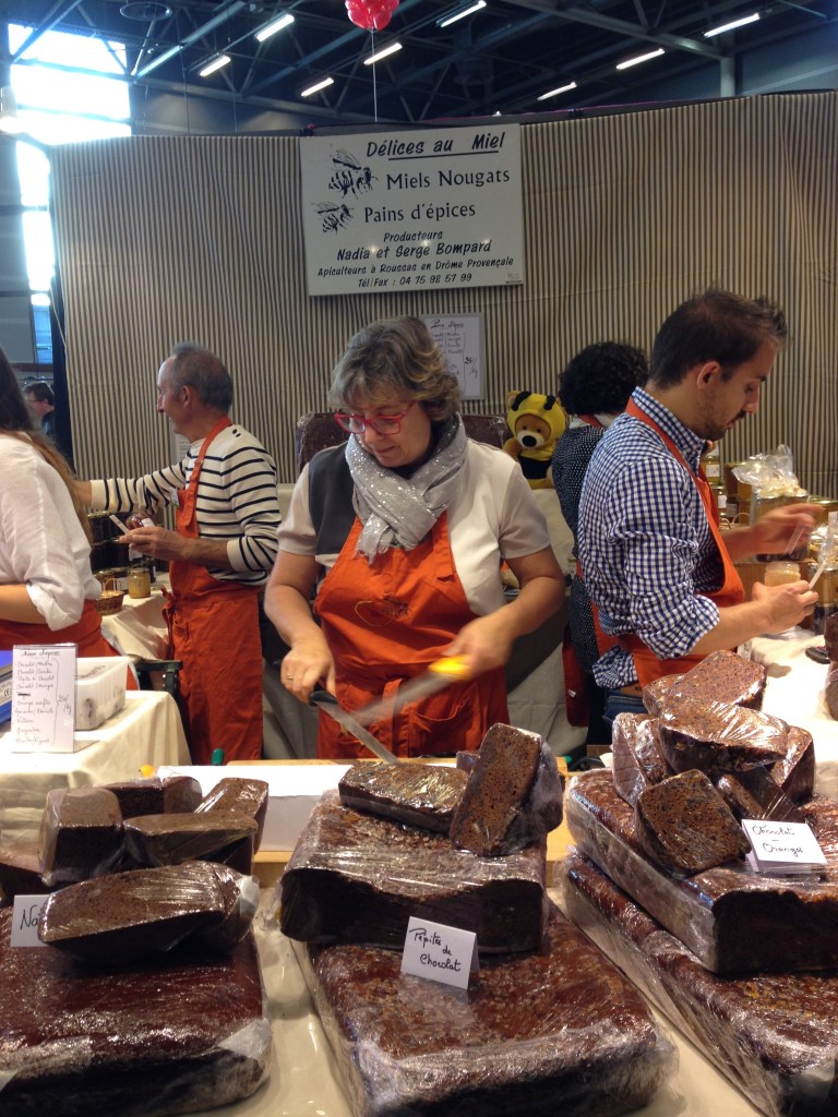 Spiced bread tasting at le salon du chocolat, Paris, 2015