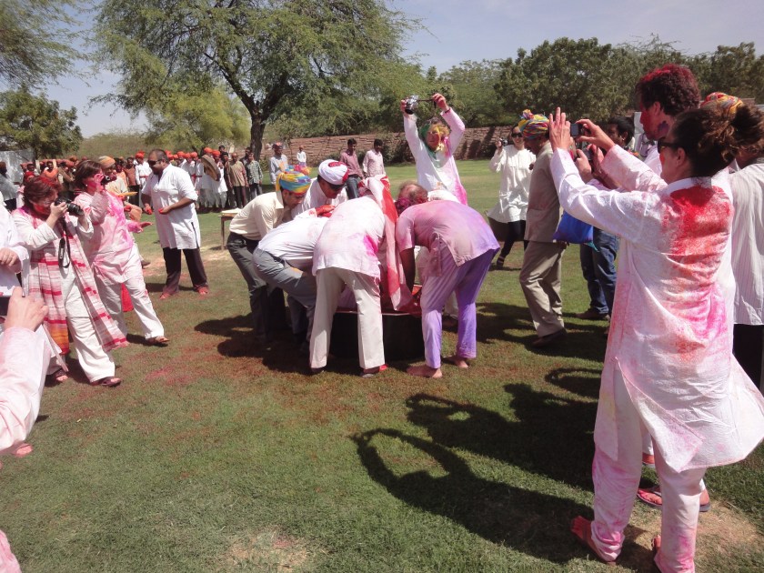 Onlookers oversee fascinating festivities - Holi at Umaid Bhawan Palace, Jodhpur