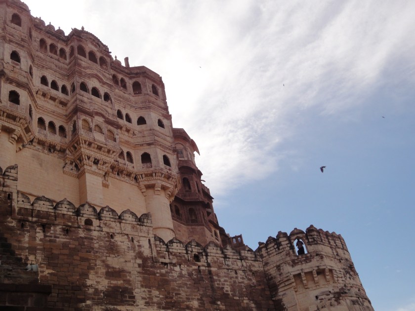 Blue skies over Mehrangarh fort in the blue city