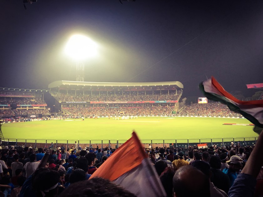 Waving flags - Eden Gardens, Kolkata, India. T20 World Cup, 2016.